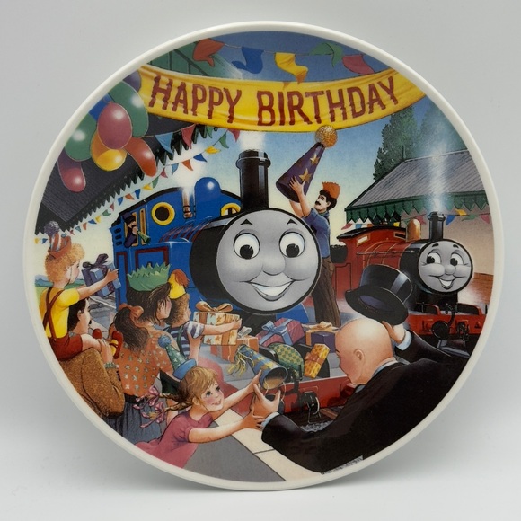 New Thomas The Tank Engine Happy Birthday Party Plate Wedgwood Y2K 1992 Vintage - Picture 1 of 6